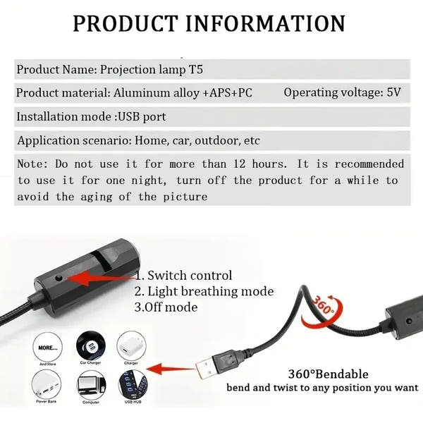 Projector Light Moon lamp