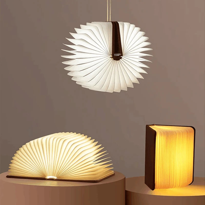 Wooden Book Lamp
